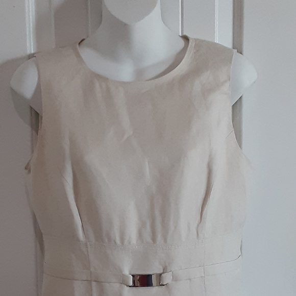 ELLEN TRACY Linen Blend Sleeveless Dress Size 4 - Picture 7 of 11